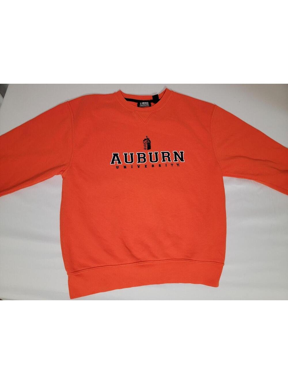 VTG Big Cotton Gear For Sports Sweater - Auburn Tigers M Medium Orange Crew Neck
